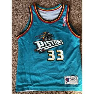 Champion Reversible Pistons #33 HILL Jersey Teal White Medium EUC